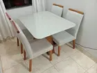 mesa de jantar Sandiego 4 cadeiras em madeira