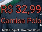 Camisa Gola Polo - Malha Piquet - Diversas Cores