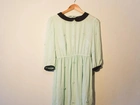 vestido verde, mini dress com estética vintage anos 60 forever21