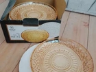 Prato de sobremesa de vidro