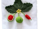PANO DE PRATO MELANCIAS 3D AMIGURUMI