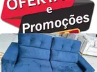 Promoções sofá azul bic 3 lugares retrátil