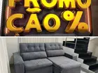 Sofá retrátil Niterói cinza escuro, 5 lugares