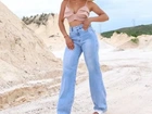 Calça wid leg