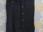 Jaqueta colete jeans feminino preto