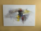 Trio de quadros abstratos modernos para decoração