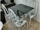mesa 4 Cadeiras Bianca Nova Branca Pronta Entrega Direto Da Fábrca Assento Floral Branco