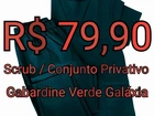 Scrub / Conjunto Privado - Gabardine Verde Galáxia