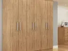 Guarda Roupa Casal 6 Portas Marrom Novo
