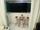 Mesa Bistrô com 2 banquetas estofada.