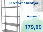Prateleira de aço 5 bandejas. Vendemos no Atacado também nos solicite.