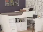 Cama Multifunção Bianca MDF com 2 portas, 1 gavetão e escrivaninha