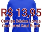 Camisa Básica Manga Longa - Cacharrel Azul Royal