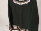 Blusa lã crochê M verde