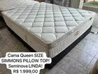 Cama Queen Size Simmons Pillow Top Seminova