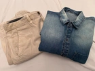 Camisa jeans e bermuda
