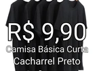 Camisa Básica Manga Curta - Cacharrel Preto