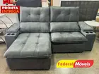 Sofá com Porta Copos Novo Pronta Entrega