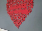 Quadro decoração de parede em formato de coração