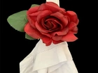 Porta guardanapo de rosas vermelhas - novo - kit com 6