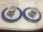 Jogo com 2 xícaras e 2 pratos de café, deslumbrantes !!!