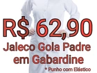 Jaleco Gola Padre em Gabardine - Área de Saude / Estética - Elástico no Punho