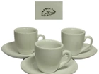 Jogo com 3 Xícaras de Café Porcelana Mauá Antiga