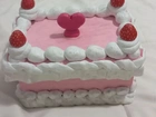 Caixa decorada, bolo fake, feito todo a mão, biscuit.