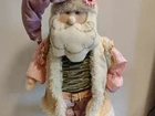 Papai Noel de Pelúcia Rosa Decorativo - Natal
