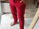 Calça skinny vermelha