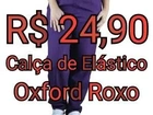 Calça de Elástico em Oxford Roxo - Açaí