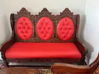 Conjunto de sofá em madeira maciça - estilo colonial