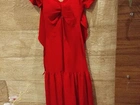 Vestido vermelho longo, n M/G, usado.