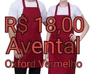 Avental em Oxford - Vermelho