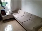 Sofá em linho 3 lugares com cheise lado esquerdo .