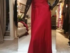 Vestido longo Cetim Vermelho - M
