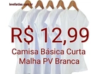 Camisa Básica PV Branca - Manga Curta
