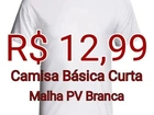 Camisa Básica Manga Curta - Malha PV Branca