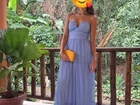 Vestido Azul Claro Longo