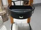 Mesa de Apoio Fixa em Madeira / Aço Preto 60 cm x 41 cm x 40 cm