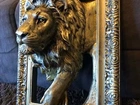 Quadro De Leão Escultura Decoração Casa Sala Alto Relevo 3d