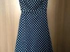 Vestido tqc azul marinho bolinhas