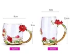 Caneca de Vidro Decorada com Flores - 320ml e 350ml