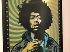 Quadro decorativo Jimi Hendrix holográfico