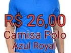 Camisa Polo Azul Royal - Malha Piquezinha