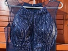 Vestido de baile azul marinho