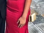 Belíssimo vestido vermelho bordô