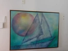 Quadro espelho e aparador