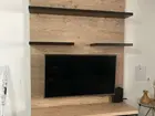 Rack com painel e suporte para TV com 3 prateleiras