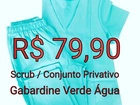 Scrub / Conjunto Privativo - Gabardine Verde Água